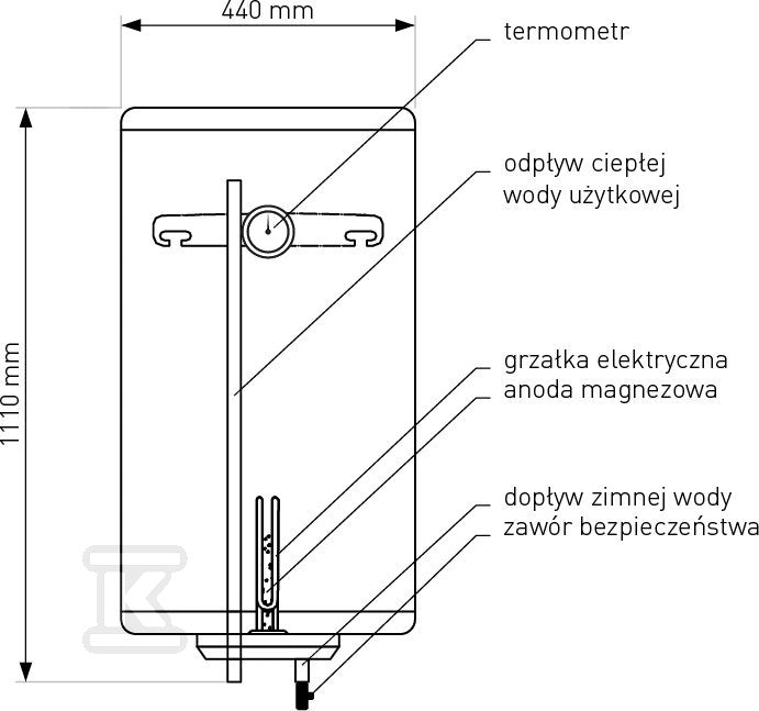Ogrzewacz wody FOX 120 L