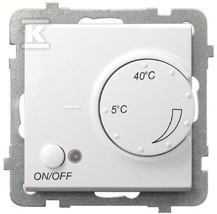 Regulator temperatury z czujnikiem napowietrznym, biały mat SONATA