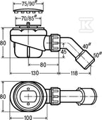 Syfon brodzikowy Domoplex 52 mm