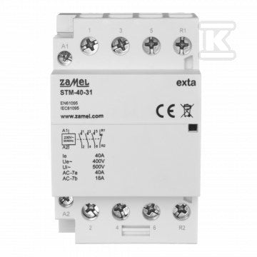 Stycznik modułowy instalacyjny 40A, 3xNO + 1NC, 230V AC STM-40-31