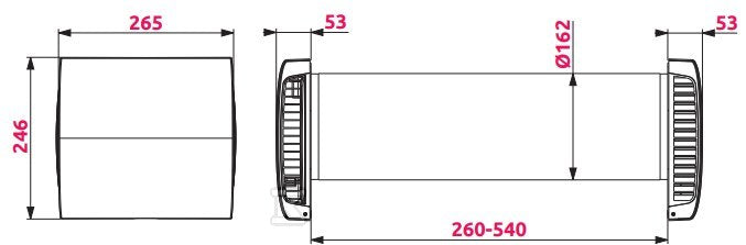 Rekuperator kompaktowy AHR160 PLUS