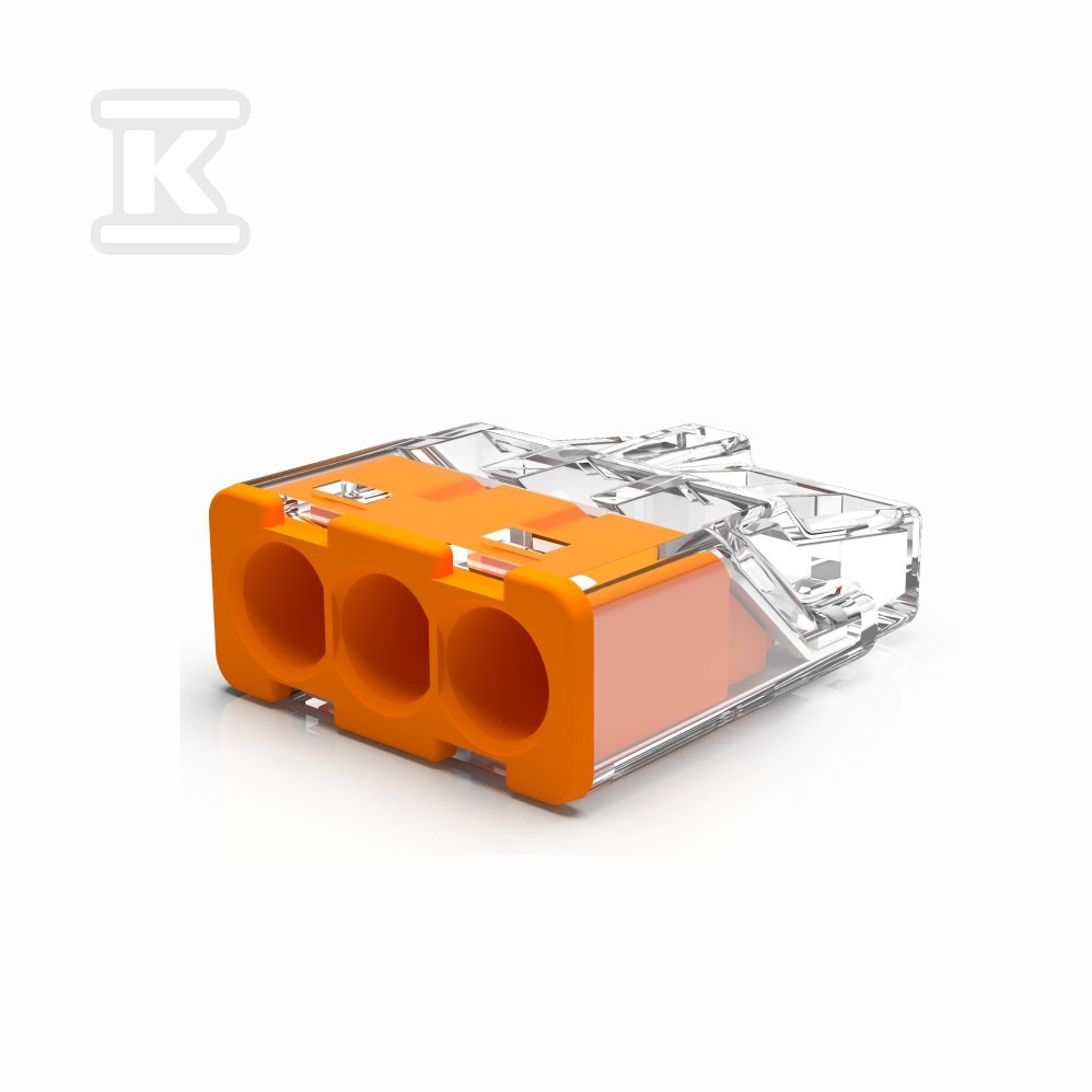 Szybkozłączka mini PC-213S do przewodu typu drut, 0,2-2,5mm2 opk=100szt