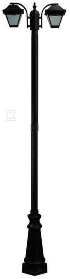 Latarnia Ogrodowa V-TAC 2XE27 230cm IP44 Czarny VT-847 3 Lata Gwarancji