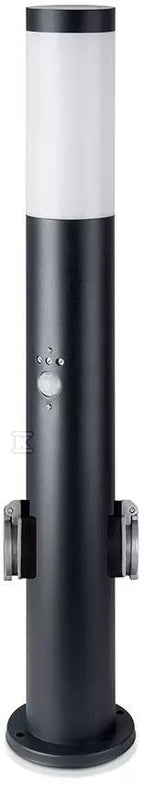Słupek Ogrodowy V-TAC 60CM E27 Czarny Czujnik Ruchu Gniazda VT-838-60