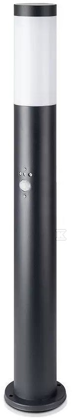 Słupek Ogrodowy V-TAC 80CM Czarny Czujnik Ruchu E27 VT-838-80