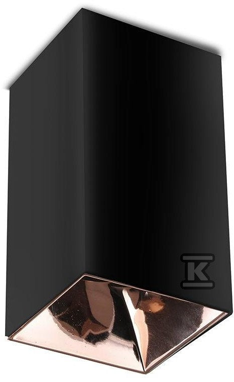 Oprawa Sufitowa V-TAC GU10 Kwadrat Natynkowa Czarny+Różowe Złoto 74x74x140mm VT-882SQ 3 Lata Gwarancji