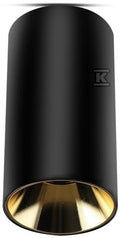 Oprawa Sufitowa V-TAC GU10 Okrągła Natynkowa Tuba Czarny+Złoto 80x140mm VT-882RD 3 Lata Gwarancji