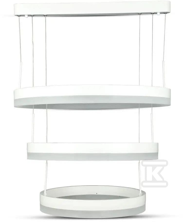 Oprawa Zwieszana LED V-TAC 82W Soft Light Chandelier Ściemnianie Biały VT-82-3-W-N 3000K 4550lm 3 Lata Gwarancji