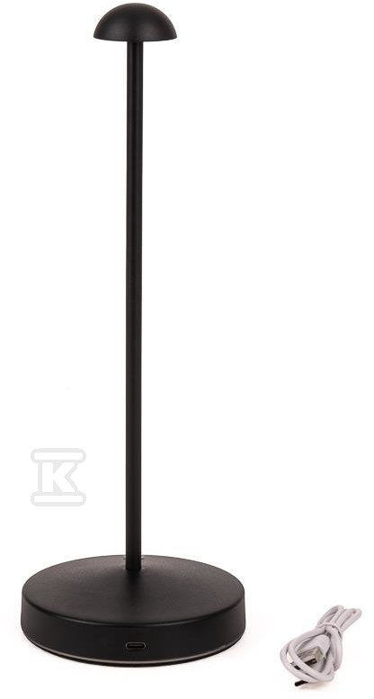 Lampka Biurkowa Nocna V-TAC 3W LED 29cm Ładowanie USB Ściemnianie Czarna VT-1073 3000K-6000K 130lm