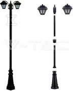 Latarnia Ogrodowa V-TAC 2XE27 230cm IP44 Czarny VT-847 3 Lata Gwarancji