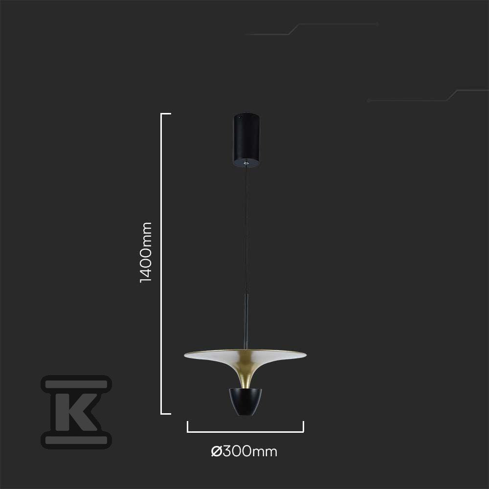 Oprawa Zwieszana V-TAC 9W LED Czarny+Złoty VT-7832 3000K 1000lm