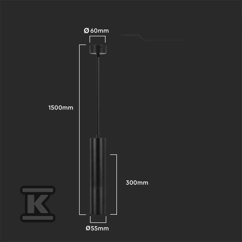 Oprawa Zwieszana V-TAC GU10 GU10 Czarny 55x300mm VT-976-300 3 Lata Gwarancji