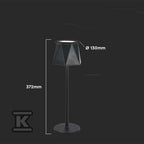 Lampka Biurkowa Nocna V-TAC 4W LED 37cm Ładowanie USB Ściemnianie Czarna VT-1034 3000K-6000K 150lm