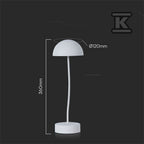 Lampka Biurkowa Nocna V-TAC 3W LED Ładowanie Ściemnianie Biała VT-7574 3000K 100lm