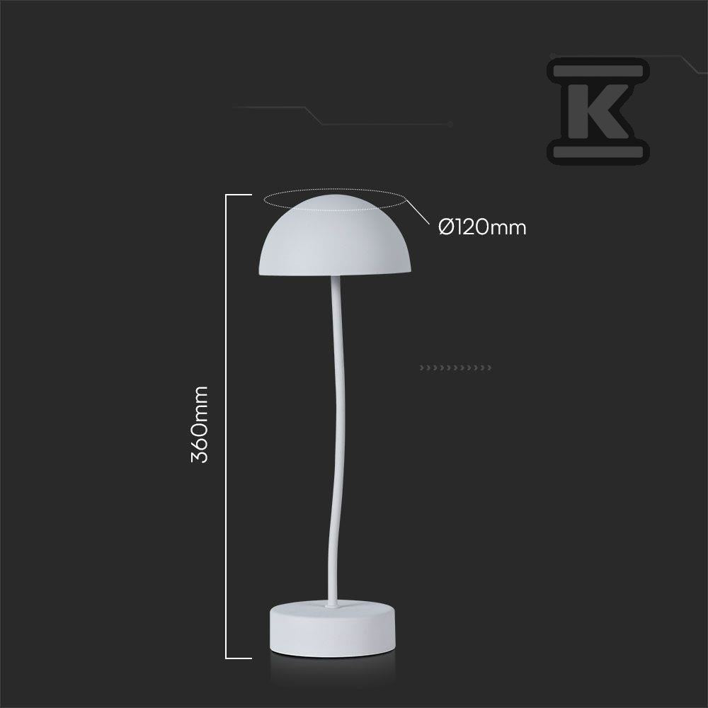 Lampka Biurkowa Nocna V-TAC 3W LED Ładowanie Ściemnianie Biała VT-7574 3000K 100lm