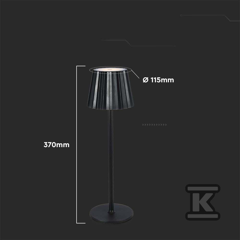 Lampka Biurkowa Nocna V-TAC 4W LED 37cm Ładowanie USB Ściemnianie Czarna VT-1028 3000K-6000K 150lm