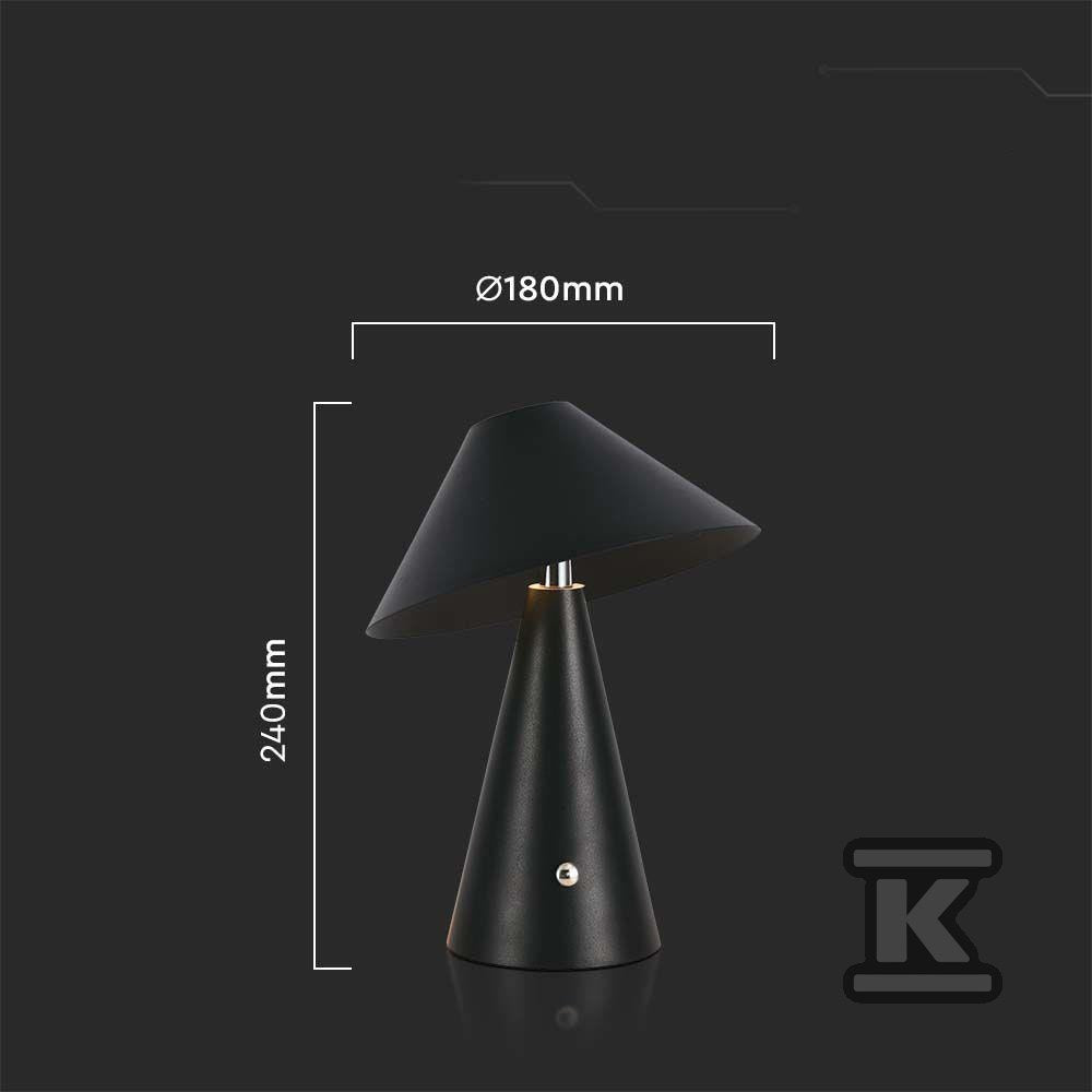 Lampka Biurkowa Nocna V-TAC 3W LED 24cm Ładowanie USB Ściemnianie Czarna VT-1051 3000K-6000K 200lm