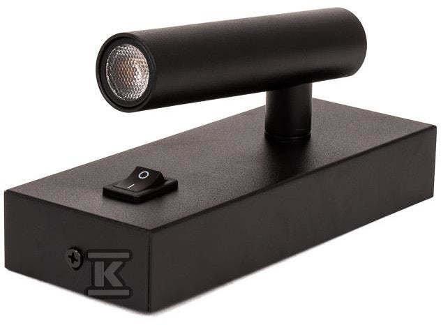 Oprawa LED V-TAC 2W Kinkiet Hotel Łóżko Włącznik Czarny VT-402 4000K 150lm