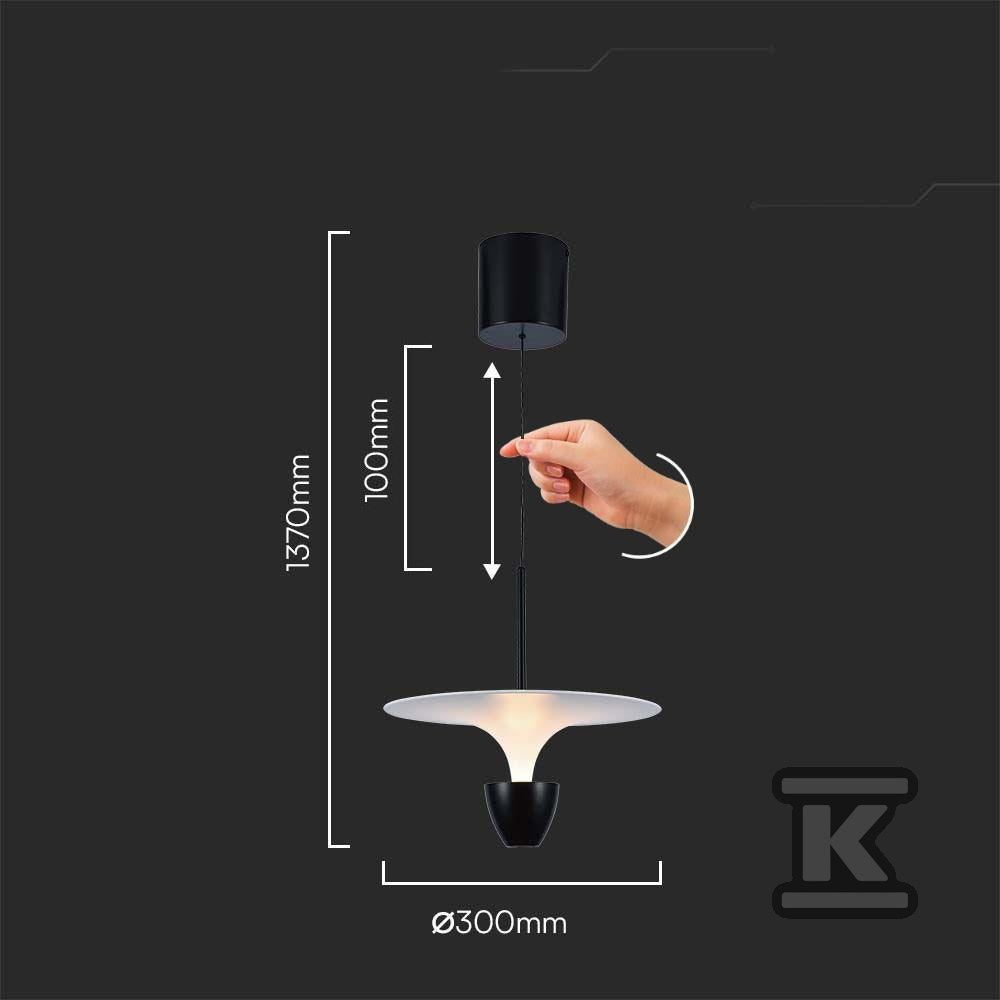 Oprawa Zwieszana V-TAC 9W LED Biały+Czarny VT-7832 3000K 1000lm