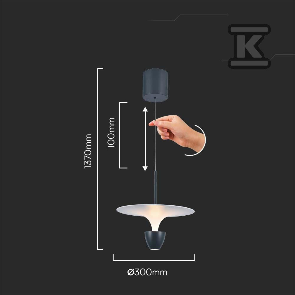 Oprawa Zwieszana V-TAC 9W LED Biały+Szary VT-7832 3000K 1000lm