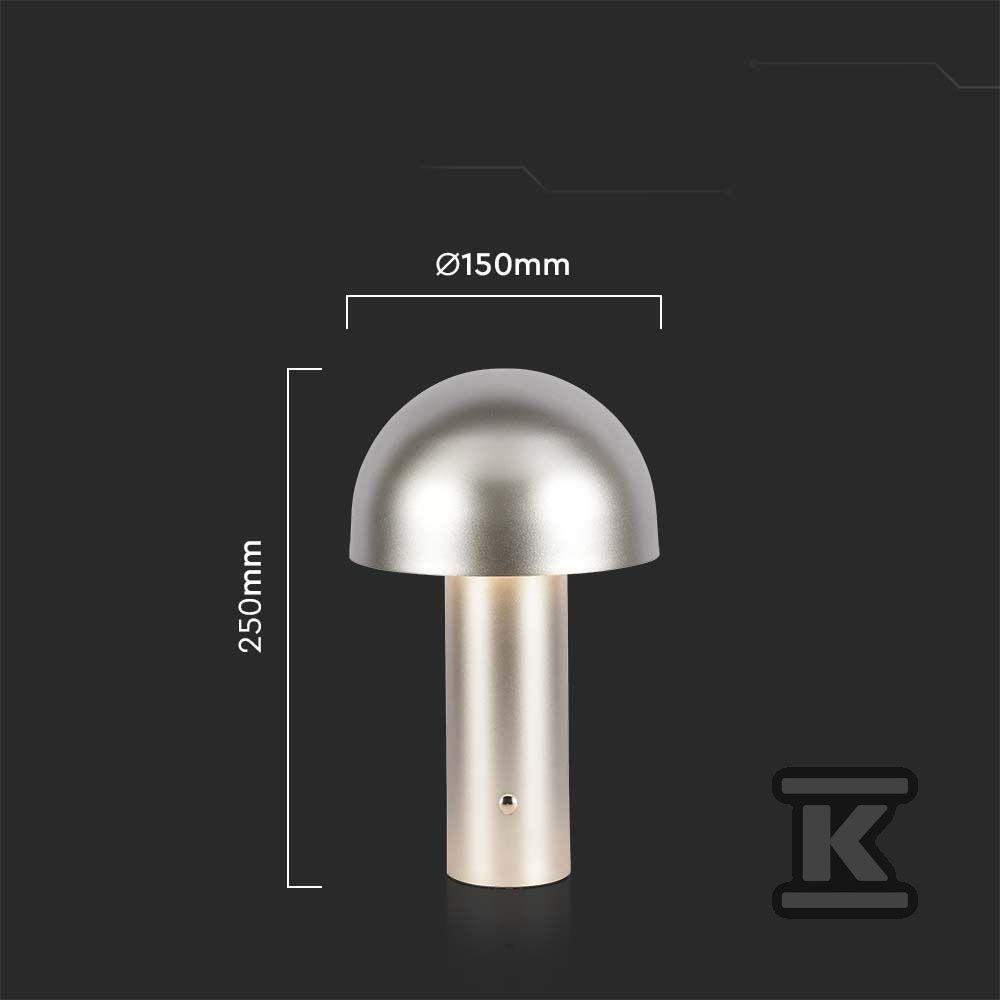 Lampka Biurkowa Nocna V-TAC 1W LED 25cm Ładowanie USB Ściemnianie Złota VT-1047 3000K-6000K 200lm
