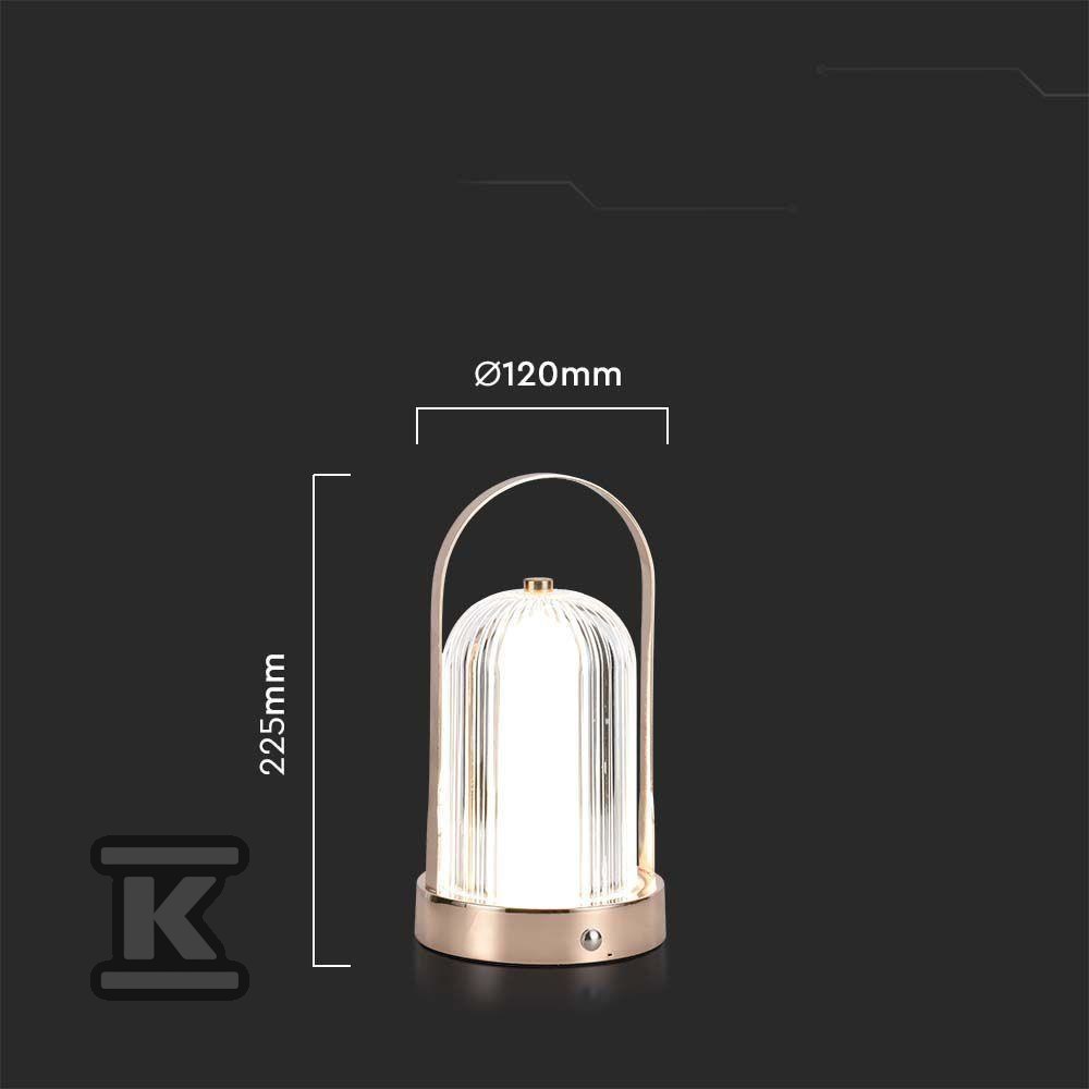 Lampka Biurkowa Nocna V-TAC 1W LED 22cm Ładowanie USB Ściemnianie Złota VT-1057 3000K-6000K 55lm