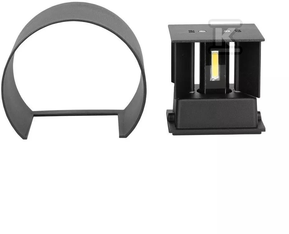 Oprawa Ścienna 5W V-TAC Góra Dół Regulowana Czarny Okrągły IP65 Bridgelux VT-756-B 4000K 700lm