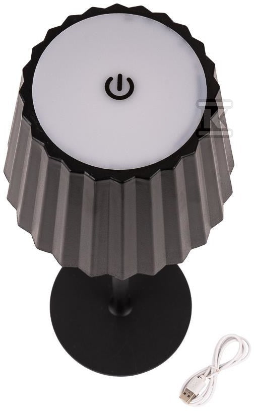 Lampka Biurkowa Nocna V-TAC 4W LED 37cm Ładowanie USB Ściemnianie Czarna VT-1028 3000K-6000K 150lm
