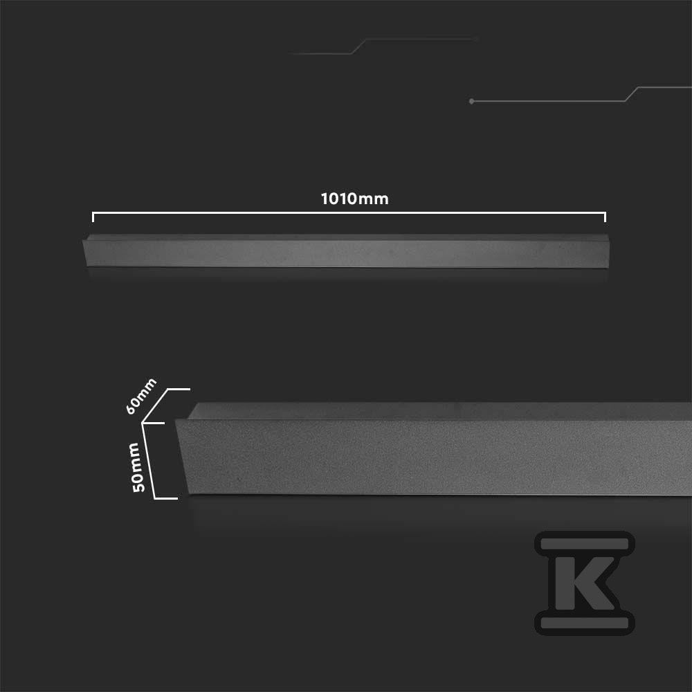 Oprawa Ścienna Elewacyjna LED Linia V-TAC 16W IP65 Czarna 100cm VT-1176 3000K 2035lm