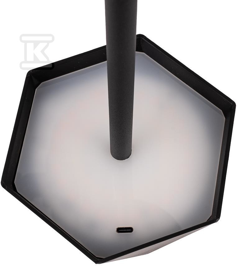 Lampka Biurkowa Nocna V-TAC 4W LED 37cm Ładowanie USB Ściemnianie Czarna VT-1034 3000K-6000K 150lm