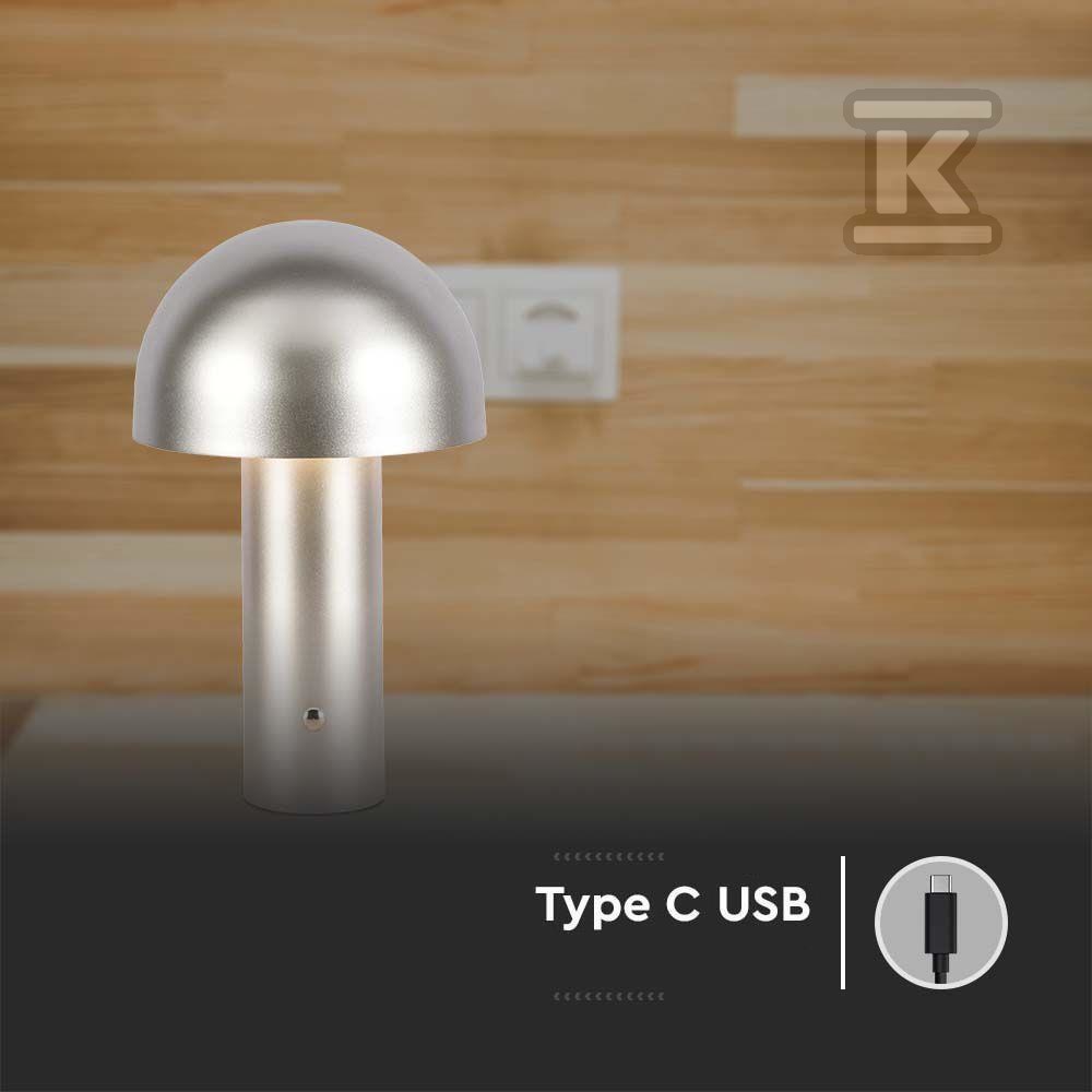 Lampka Biurkowa Nocna V-TAC 1W LED 25cm Ładowanie USB Ściemnianie Złota VT-1047 3000K-6000K 200lm