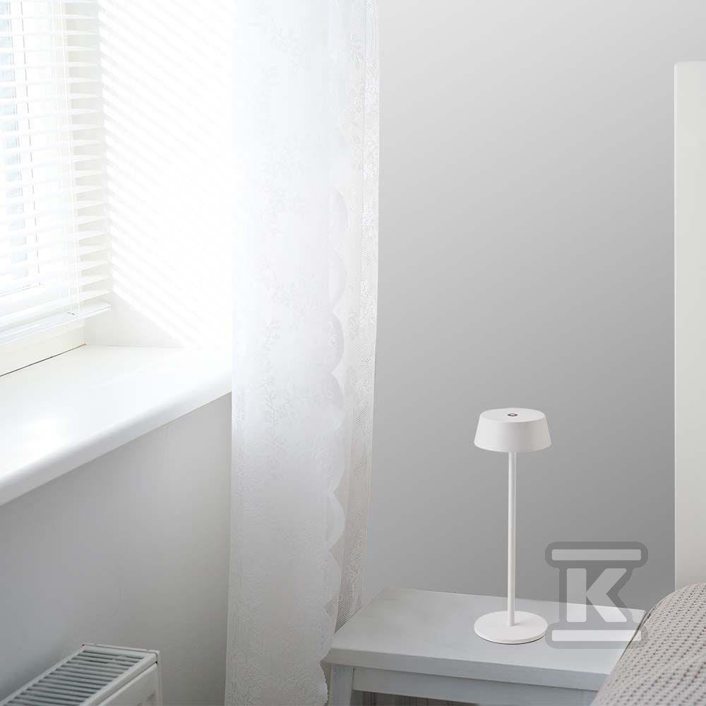 Lampka Biurkowa Nocna V-TAC 2W LED Ładowanie Ściemnianie IP54 Biała VT-7562 3000K 200lm