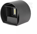 Oprawa Ścienna 5W V-TAC Góra Dół Regulowana Czarny Okrągły IP65 Bridgelux VT-756-B 4000K 700lm