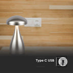 Lampka Biurkowa Nocna V-TAC 1W LED 22cm Ładowanie USB Ściemnianie Złota VT-1041 3000K-6000K 55lm