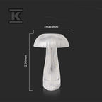 Lampka Biurkowa Nocna V-TAC 1W LED 25cm Ładowanie USB Ściemnianie Przezroczysta VT-1040 3000K-6000K 50lm