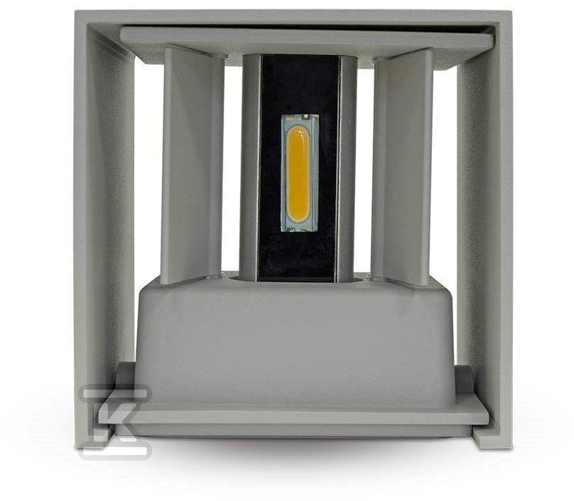 Oprawa Ścienna V-TAC 11W LED Góra Dół Regulowana Chip BRIDGELUX Szary Kwadrat IP65 VT-759-12-G 4000K 1360lm