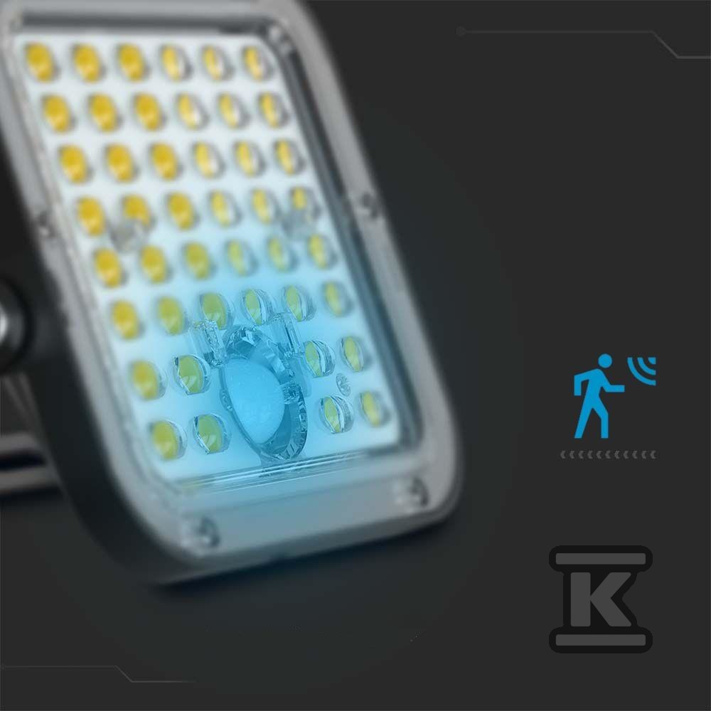 Projektor LED Solarny V-TAC 30W IP65, Pilot Timer, LiFePo 6.4V 6000mA Czarny VT-432 6400K 4800lm
