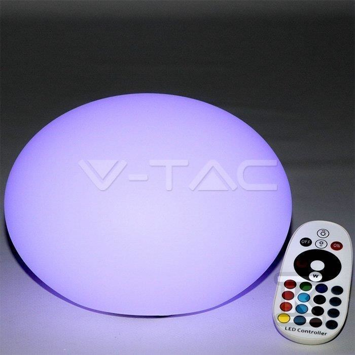Świecąca kula ogrodowa LED RGB VT-7801 Wymiar 20x14cm akumulator litowy 1000mAh IP67