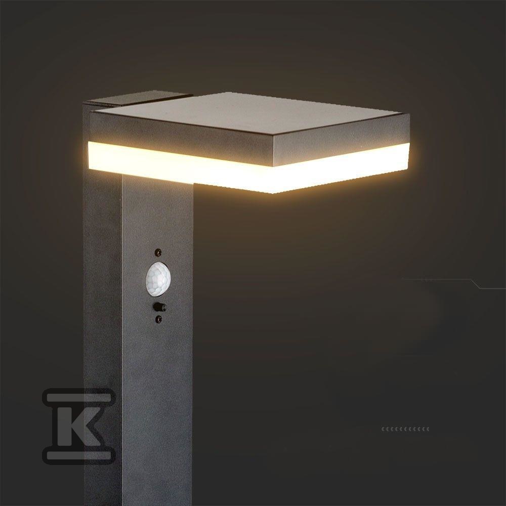 Słupek Ogrodowy Solarny V-TAC 80cm 5.5W LED IP54 Kwadrat Czarny VT-1167 3000K 220lm 3 Lata Gwarancji