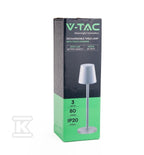 Lampka Biurkowa Nocna V-TAC 3W LED Ładowanie Ściemnianie Szara VT-7703 4000K 70lm