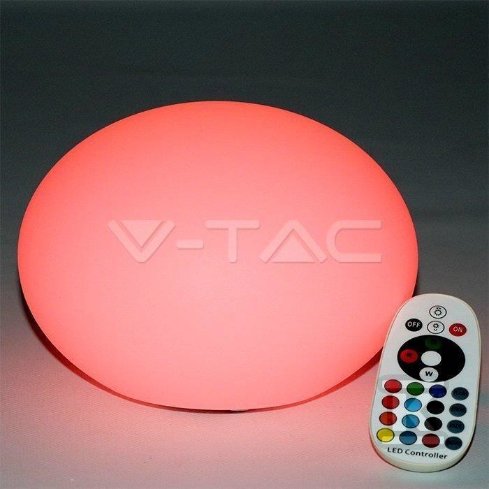 Świecąca kula ogrodowa LED RGB VT-7801 Wymiar 20x14cm akumulator litowy 1000mAh IP67