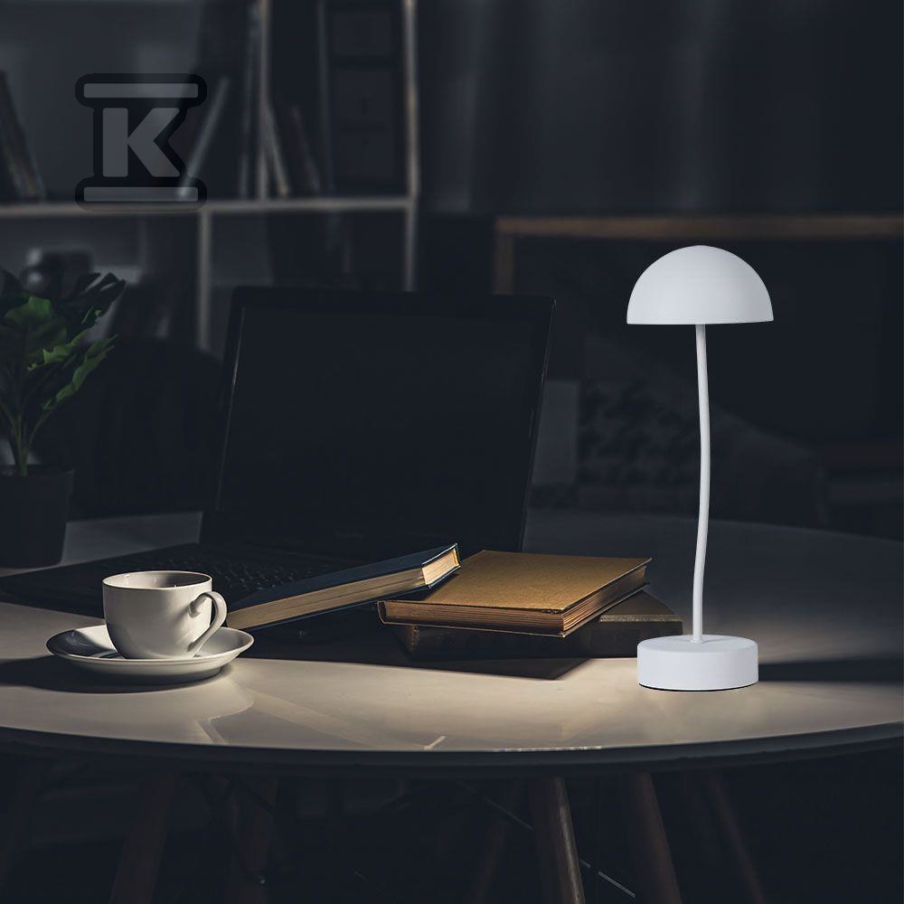 Lampka Biurkowa Nocna V-TAC 3W LED Ładowanie Ściemnianie Biała VT-7574 3000K 100lm