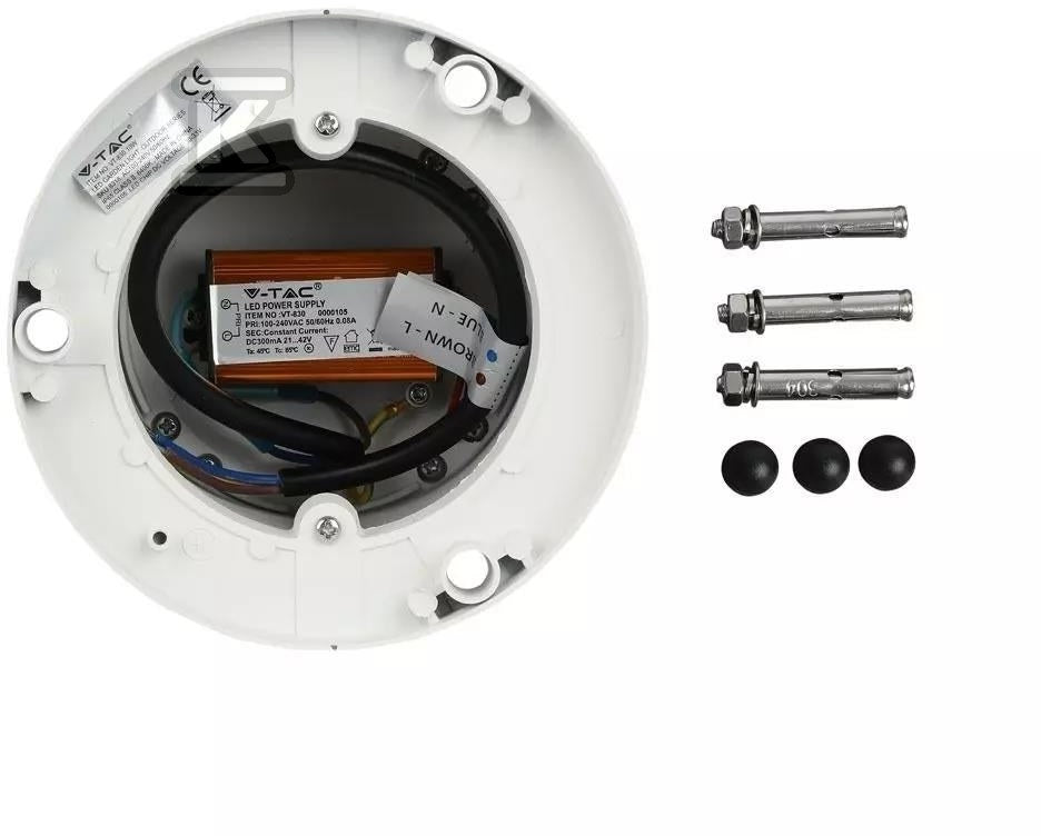 Słupek Ogrodowy V-TAC 10W LED IP65 Biały 25cm VT-830-W 4000K 1000lm