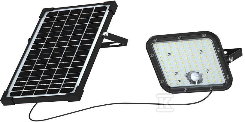 Projektor LED Solarny V-TAC 30W IP65, Pilot Timer, LiFePo 6.4V 6000mA Czarny VT-432 6400K 4800lm