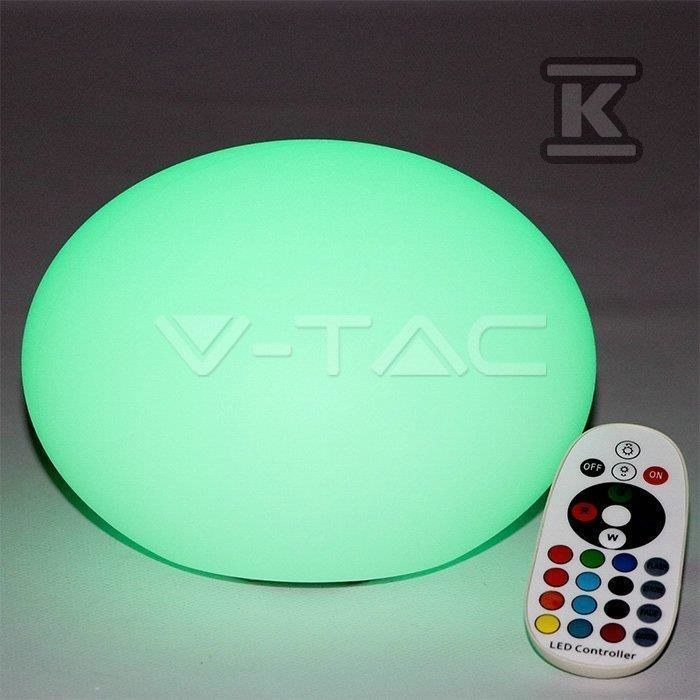 Świecąca kula ogrodowa LED RGB VT-7801 Wymiar 20x14cm akumulator litowy 1000mAh IP67