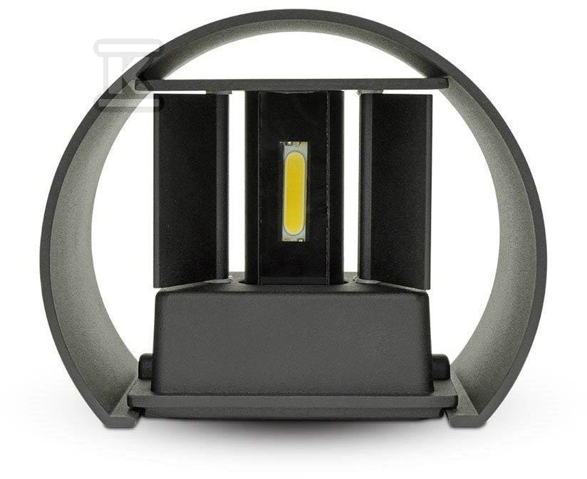 Oprawa Ścienna 5W V-TAC Góra Dół Regulowana Czarny Okrągły IP65 Bridgelux VT-756-B 4000K 700lm