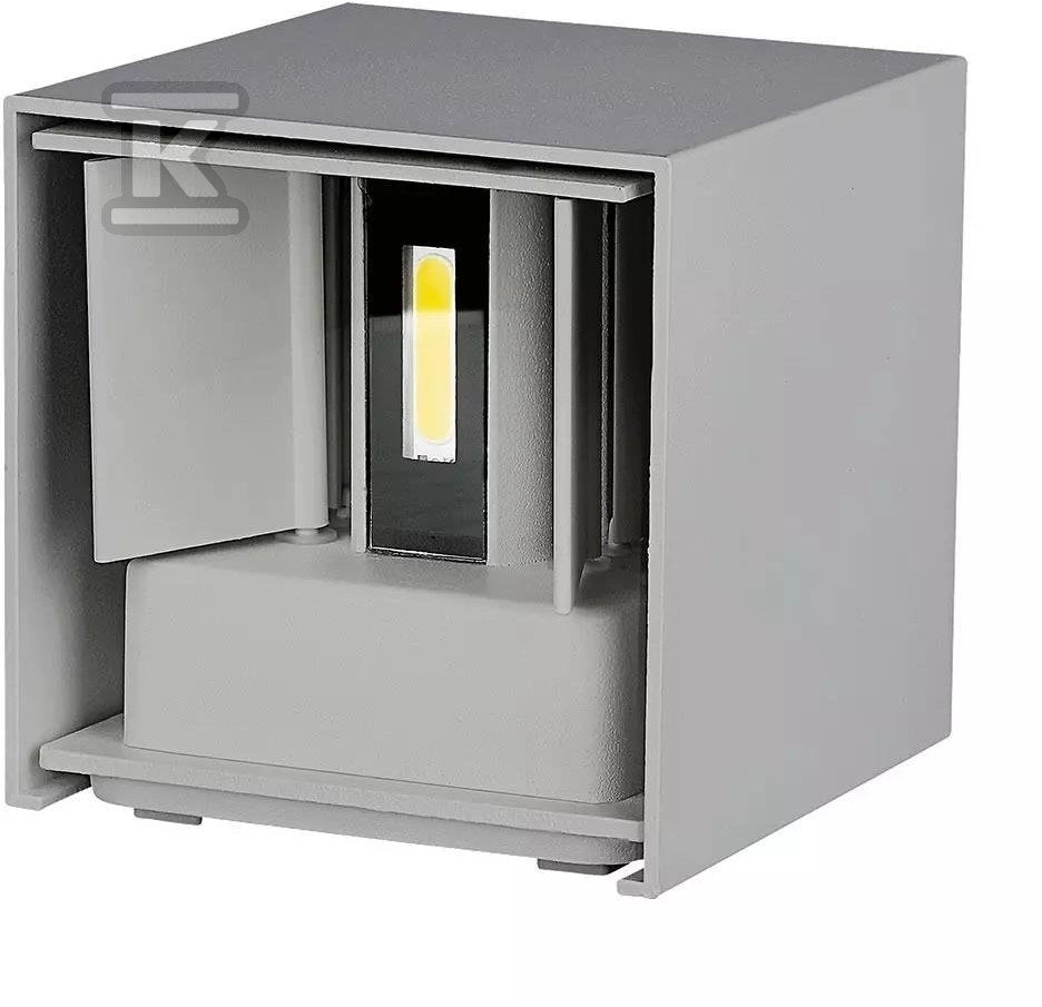 Oprawa Ścienna V-TAC 11W LED Góra Dół Regulowana Chip BRIDGELUX Szary Kwadrat IP65 VT-759-12-G 4000K 1360lm