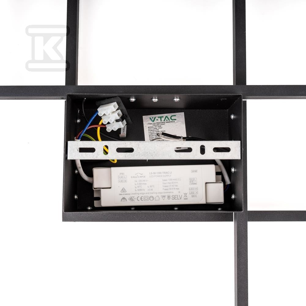 Oprawa Sufitowa V-TAC LED 47W Czarna VT-7926 3000K 5010lm