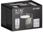 Projektor Oprawa Elewacyjna V-TAC 17W LED Okrągła Czarna IP65 VT-11020 3000K 2520lm