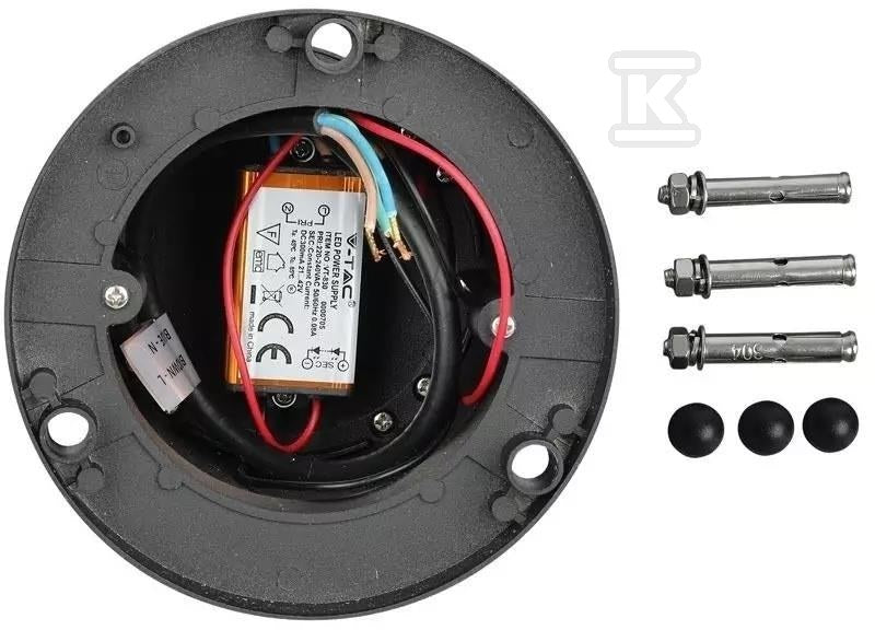 Słupek Ogrodowy V-TAC 10W LED IP65 Czarny 25cm VT-830-N 3000K 1000lm